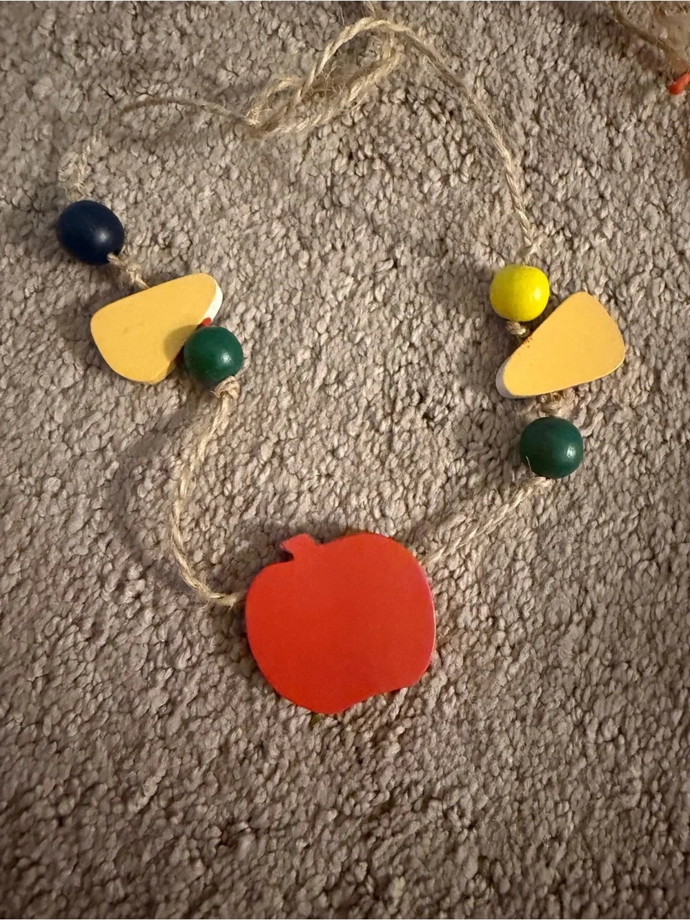 90s Cute Folk Style Kids Halloween Pumpkin & Candy Necklace Set